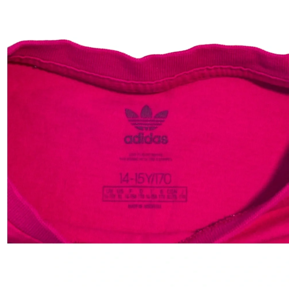 Adidas | Girls Cropped Pink T-Shirt | Size 14Y-15Y | NWOT | BRAND NEW